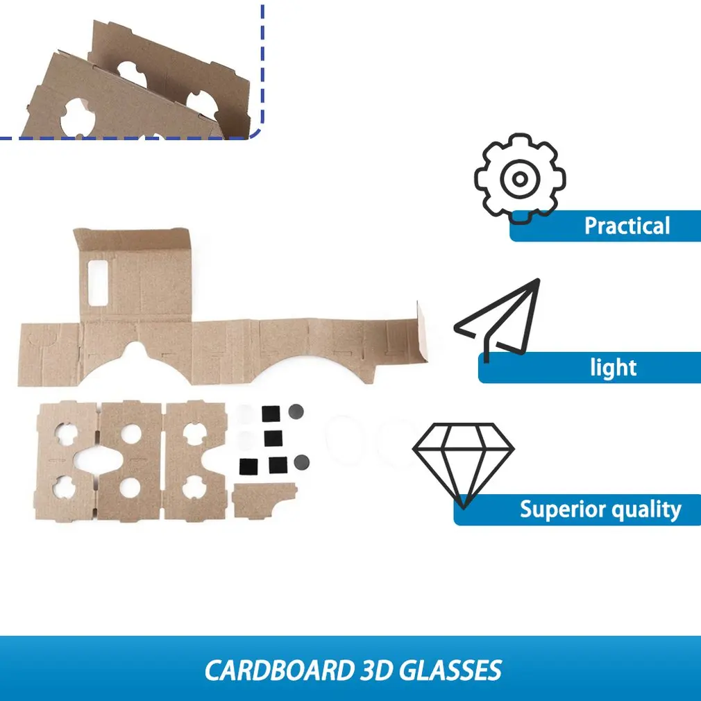 New DIY Google Cardboard 3D Glasses Ultra Clear Virtual Reality VR Mobile Phone Movie Game 3D Viewing Google Glasses Wholesale New DIY Google Cardboard 3D Glasses Ultra Clear Virtual Reality VR Mobile Phone Movie Game 3D Viewing Google Glasses Wholesale