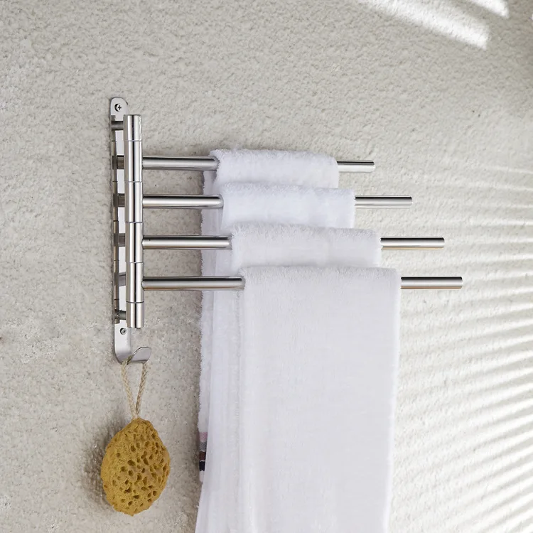 

Manufacturers Direct Selling 304 Stainless Steel Activity Rotatable Towel Bar Towel Rack with Hook Rack