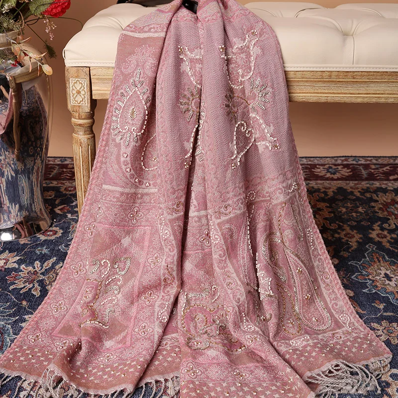 

Blend Cachecol Feminino Young Women Handmade Shawls Cashmere Autumn Winter Thick Wrap Pashmina Wool Blend Female Mujer Bufanda