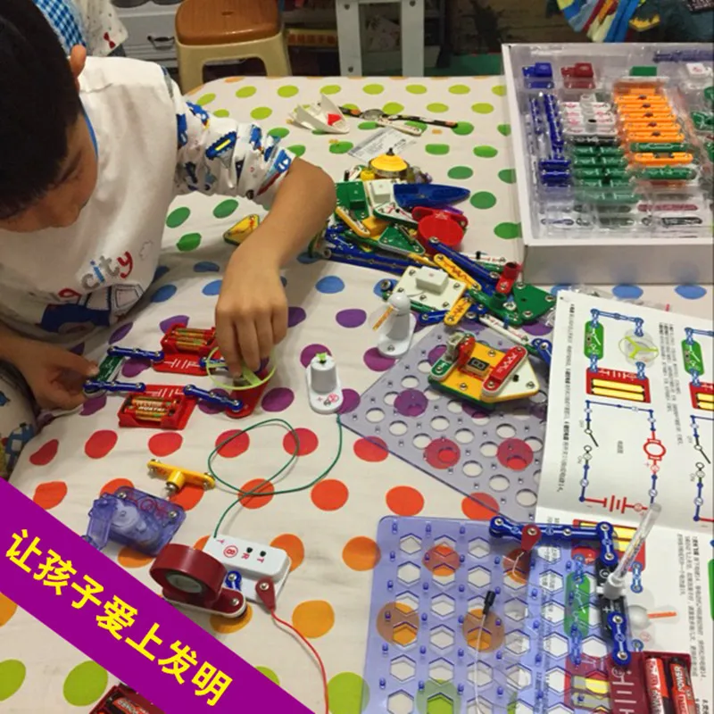 

Electronic Bricks Circuitry Assembled Science Experiment Children'S Educational Hundred Spell Building Blocks Toy 3-6-18-Year-Ol