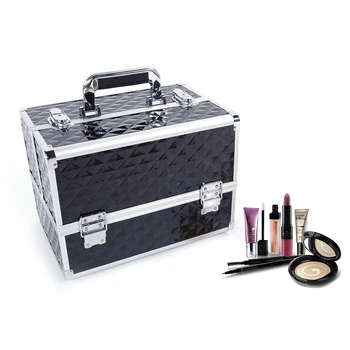 

New Large Capacity Professional Multi-layer Makeup Case Organizer Cosmetic Bag Multilayer Suitcase For Women