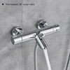 Chrome Telephone Type Wall-Mounted Thermostatic Shower Faucet Set Bathroom Faucet Hot And Cold Bathroom Tap Mixed Valve Bathtub 5