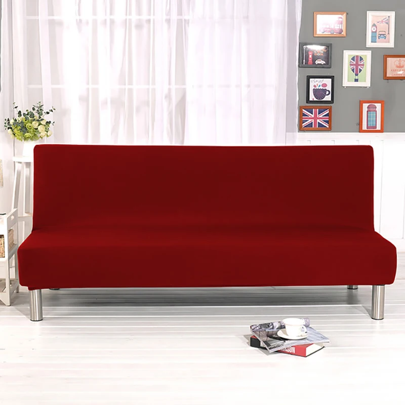 Meijuner Solid Color Armless Sofa Bed Cover Elastic Tight Wrap Couch Covers Stretch Flexible Slipcovers Sofa For Hotel Home 4