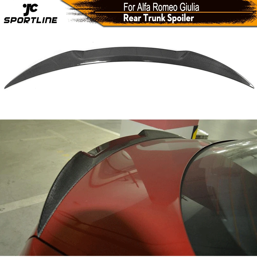 Carbon Fiber / FRP Car Rear Spoiler Wing Trunk Lip For Alfa Romeo