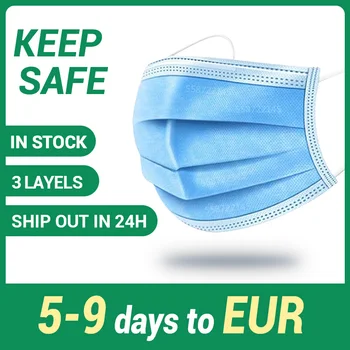 

Mask Disposable Mask Face Mask Mouth Mask 3 Layer Safety Mask Meltblown Nonwoven Elastic Earloop Mask