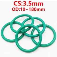Junta tórica de Fluororubber FKM, junta de sellado CS de 3,5mm, OD10mm 180mm, resistente a la corrosión, 5 piezas