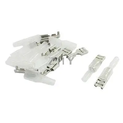 

10 Pcs 6.3mm Crimp Terminal Female Spade for Motor Starting Capacitor