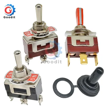 

5pcs E-TEN(C)1122 Toggle Switchs 250V 16A Mini Toggle Switch 12mm Hole Silver/Copper Contact Rocker Arm Button Switch