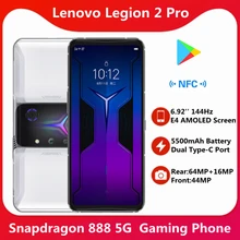 18GB 512GB In Stock Now Global Rom Lenovo Legion 2 Pro 5G Gaming Phone 6.92'' 140Hz AMOLED E4 Screen 5500mAh Snapdragon 888 NFC
