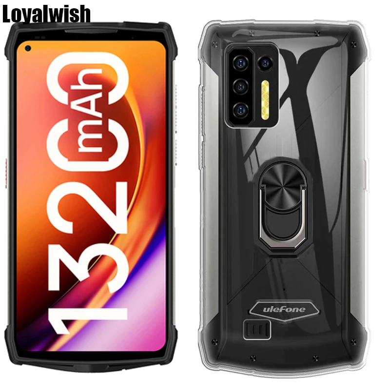 Чехол для Armor13 с кольцом-держателем мягкий ударопрочный чехол из ТПУ Ulefone Power Armor 13