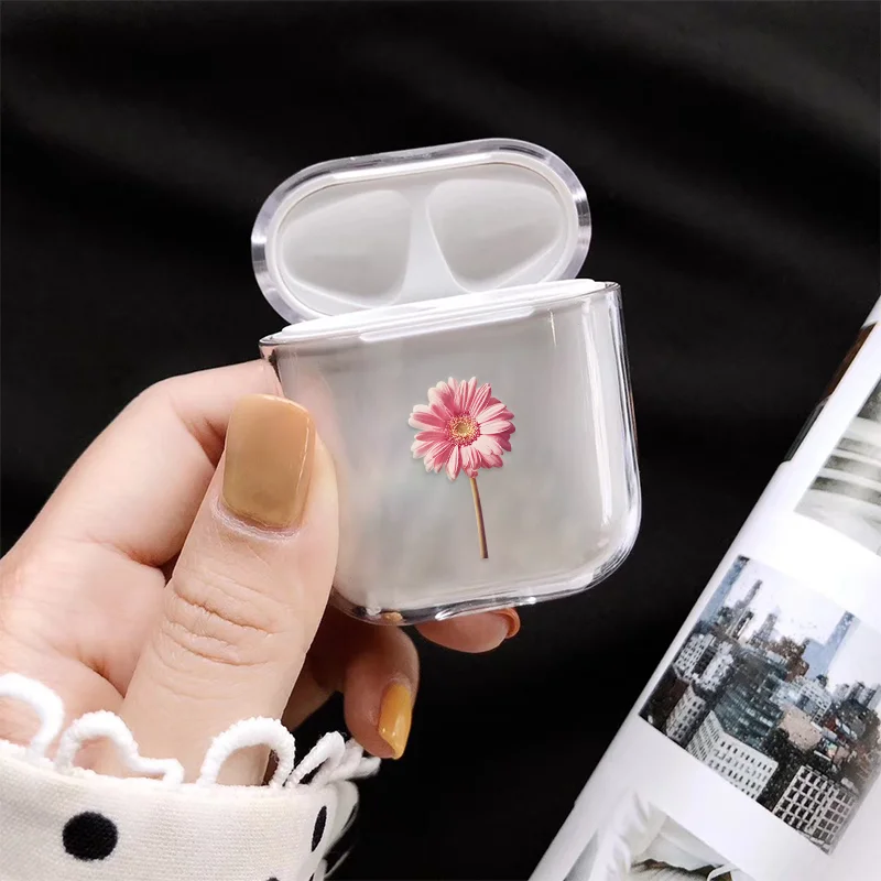 Мягкий чехол для наушников для Apple Airpods 1/2 противоударный чехол для Apple гарнитура для Airpods чехол s Маргаритка Защитные чехлы для пар