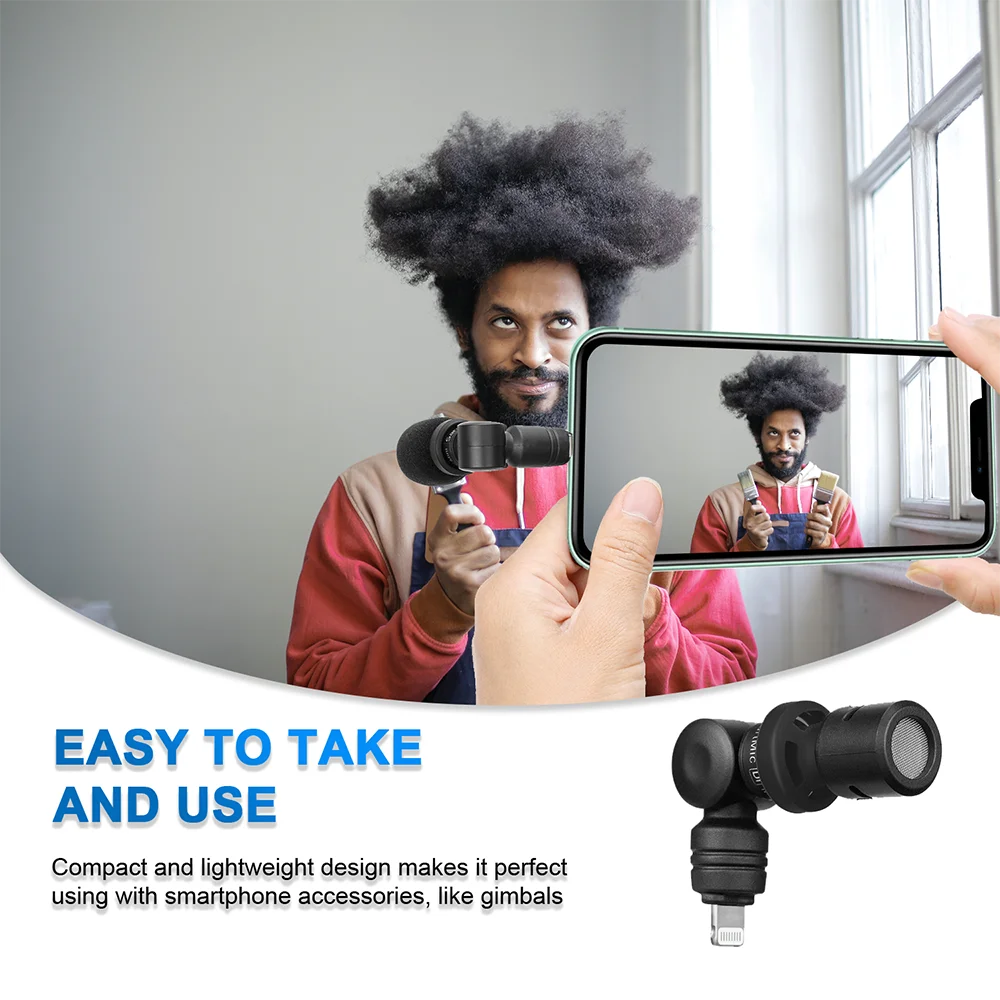 Gravação de Áudio de Vídeo para Iphone Porto para Android Saramonic Smartmic Smartphone Vlog Microfone 11 Pro Max 8 7 x Tipo-c uc di - Image 6