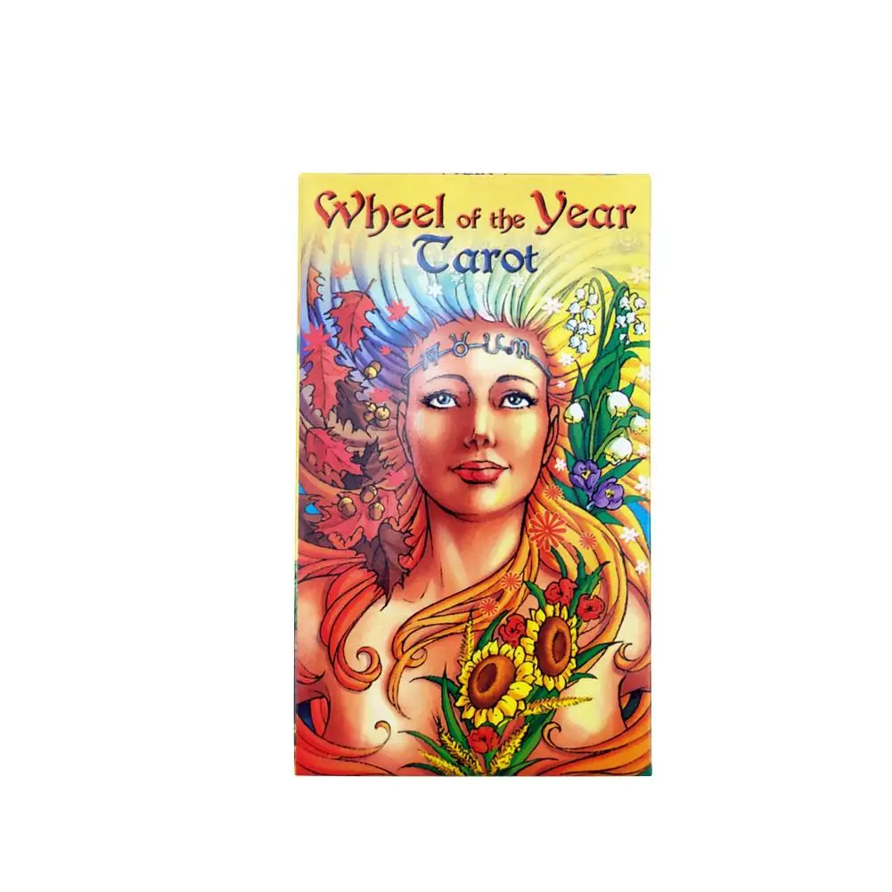 Настольная игра 78-card Wheel Of The Year Read Fate Tarot Card на английском языке мелованная бумага цветная коробка