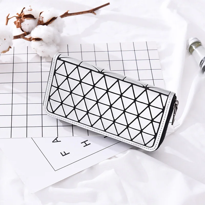 

womens wallets cute wallet New Stylish Design Lady Girls Black Geometric Wallet Key Small Clutch Hand Purse