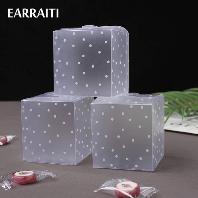 20/50/100pcs scatole di plastica trasparenti per regali scatola di  imballaggio in Pvc confezione regalo di caramelle per alimenti bomboniere  trasparenti bomboniere piccolo punto - AliExpress