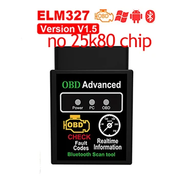 elm327 Pic18f25k80 Bluetooth V1.5 автоматический сканер Elm 327 25k80 Obd2 диагностический сканер Оборудование 1,5 Andorid Pc - Цвет: no 25k80 chip