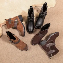 

Autumn Winter Fashion Men Motorcycle Boots Genuine Leather Ankle Chelsea Boots Men Shoes Vintage Classic Men Leather Ankle Boots