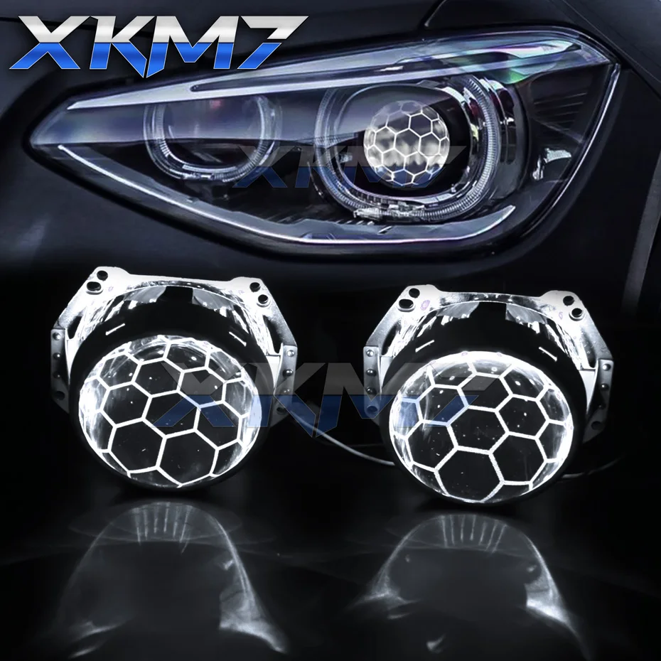 

Projector Headlight For Hella 3R G5 5 Honeycomb Lenses D1 D2 D3 D4 HID Bi-xenon 3.0 Etching Lens Tuning Accessories Soccer Style