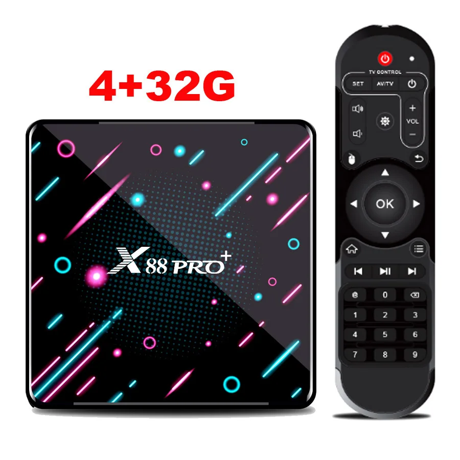 X88 PRO plus Android 9,0 Восьмиядерный ТВ приставка RK3368 4G 64G 128GB BT4.0 4K Google Play медиаплеер ТВ приставка X88 pro - Цвет: 4G32G