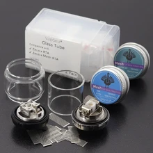 VapSea – bobine Zeus X Mesh, pour atomiseur RTA, Tube en verre, Base de pont, avec coton organique, 6 paquets