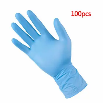 

Blue Rubber Disposable Nitrile Gloves And Indrustial Workshop And Laboratory Printing Gloves