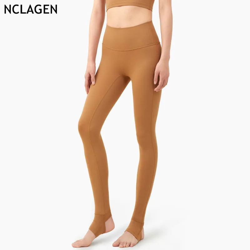 

NCLAGEN Squat Proof High Waist Fitness Gym Leggings Tummy Control Peach Butt Active Workout Yogaings Strirrup Leggings 80/20