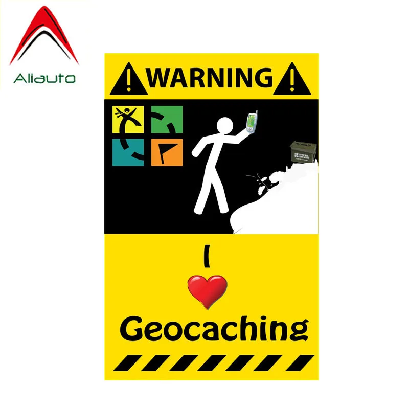 Забавная наклейка для автомобилей Aliauto предупреждающая с надписью I Love Geocaching