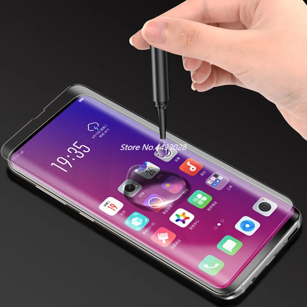 Nano Liquid Full Glue Tempered Glass For OPPO FIND X Screen Protector Cover Protective Film | Мобильные телефоны и