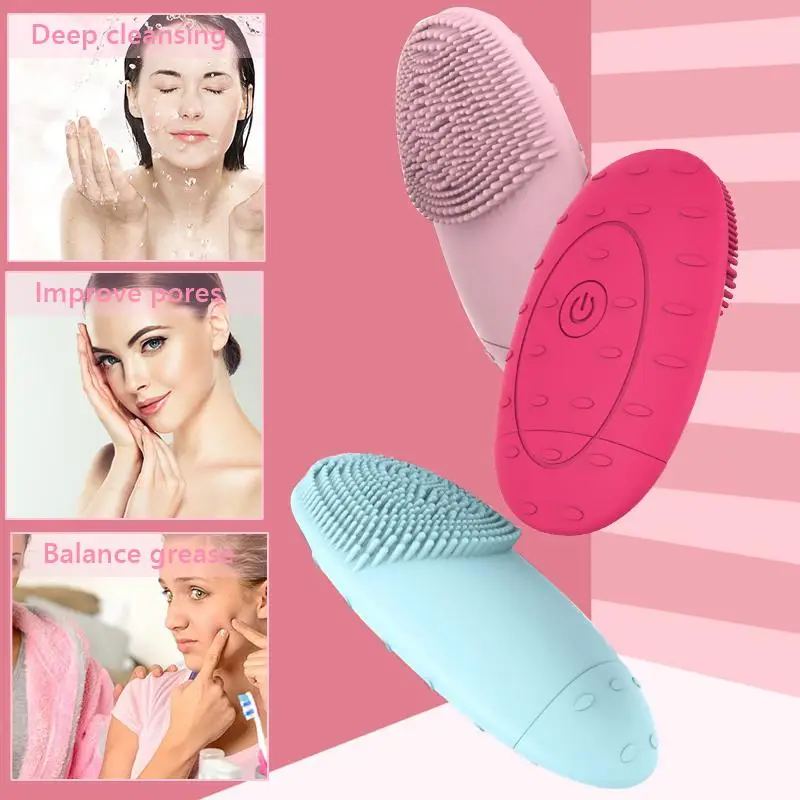  Care Electric Cleaning Massage Brush Washing Machine Waterproof Silicone Face Cleansing Devices Wat