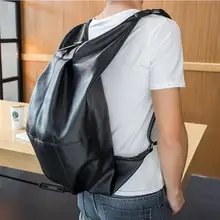 

New Multifunctional Backpack for Boy Tote Backpack Student Bookbag Black Leather Large Bag Dumpling Rucksack Computer Backpack