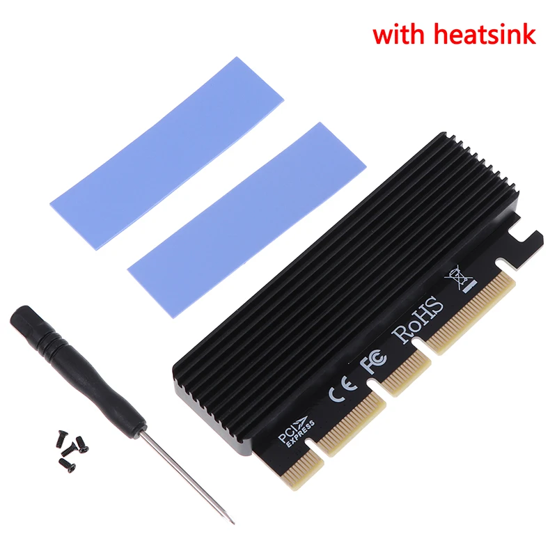 1 шт. M.2 NVMe SSD адаптер M2 Для PCIE 3,0X16 контроллер карты M ключ интерфейсная карта - Цвет: Серый