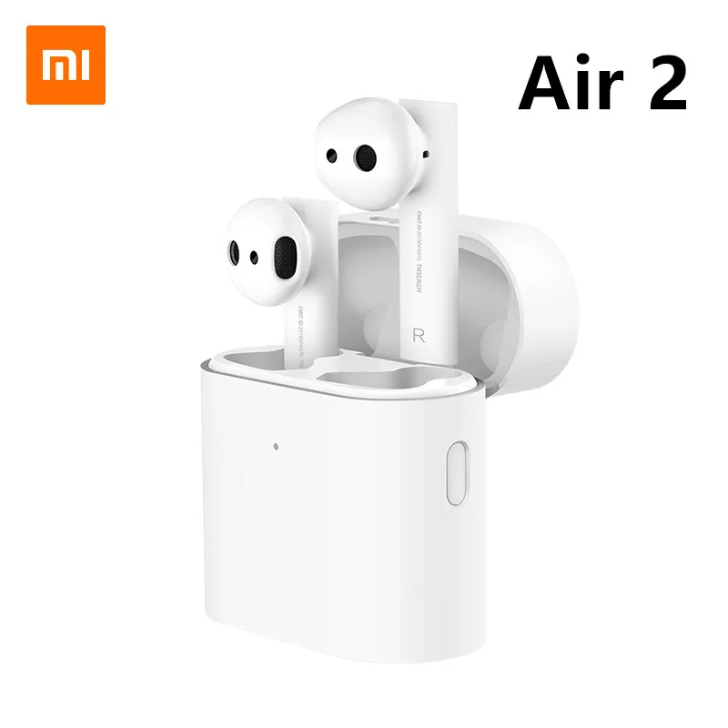 Xiaomi Mi Air 2 гарнитура TWS Bluetooth 5,0 наушники Airdots Pro 2 длинная батарея ENC Авто пауза кран управление Быстрая зарядка - Цвет: Белый