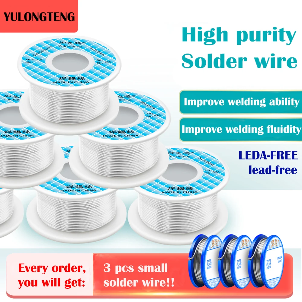 

50/100g Lead-free Rosin Core Solder Wire Flux 2.2% Tin Solder Iron Welding Wire Reel D0.6-1.0mm
