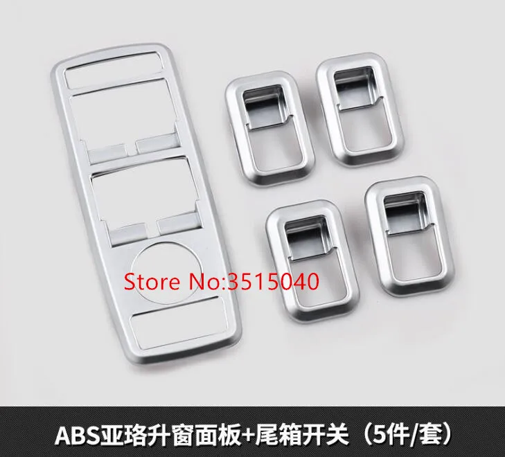 silver 5pcs Для Tesla модель S/модель X- 5 шт. ABS Хромированная Автомобильная дверь подлокотник окно стекло кнопка подъема накладка наклейка для автомобиля Стайлинг - Название цвета: silver 5pcs
