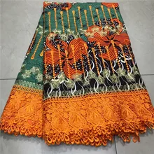 Высококачественная кружевная ткань воск шнур кружевная ткань Африканская кружевная ткань воск шнур кружева для женщин Свадебное платье WD112711