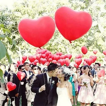 

10Pcs/Lot Wedding Balloons 36inch Helium Heart Love Big Latex Balloon Large Giant Ball birthday party decorations kids Supplies