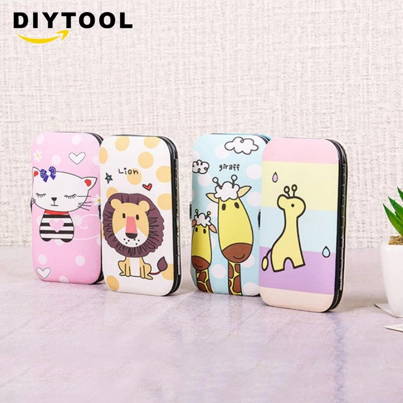 

Cartoon Printing Nail Clipper Set 7-piece Nail Clippers Eyebrow Clipper Nail File Ear Pick Beauty Manicure Tool