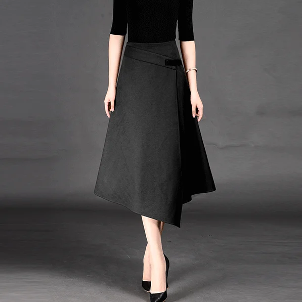 Осенне-зимняя официальная трапециевидная длинная юбка для девочек подходящая ко