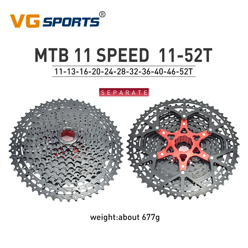 VG Sports MTB Bicycle Freewheel Sprockets Bike Cassette 12Speed 11-52T Flywheel