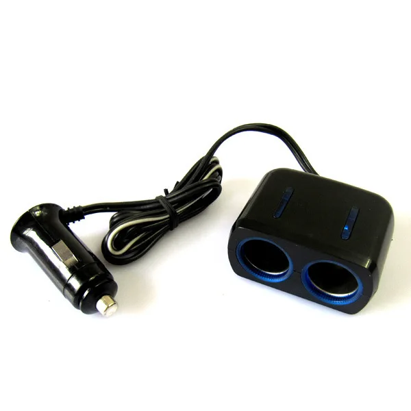 

Shunwei One Divided into Two Power Distributor Ambience Light Cigarette Lighter 100W Car Phone Charger Sd-1904t
