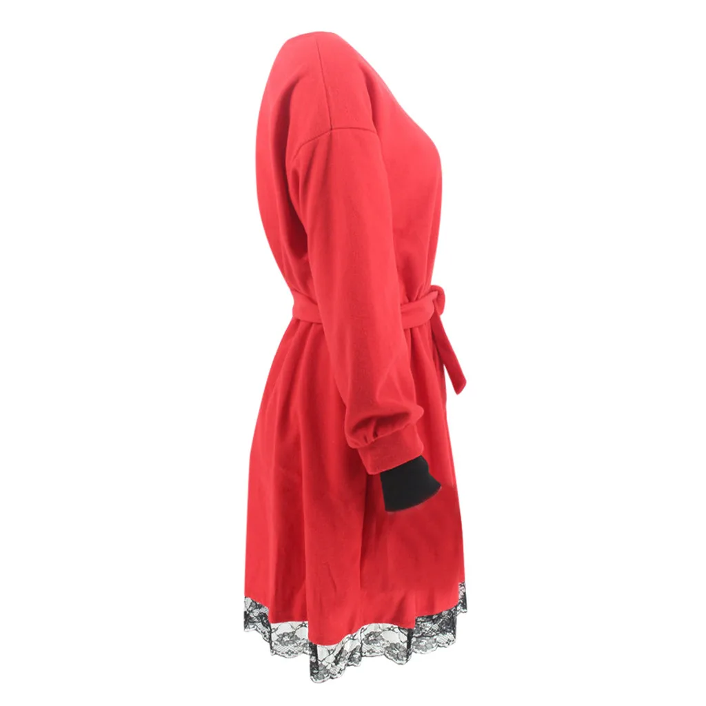 Ropa mujer sukienki/женское платье, повседневное, с круглым вырезом, в клетку, с мехом, зимнее платье с поясом, повседневное шерстяное платье, платье sukienka hiver femme