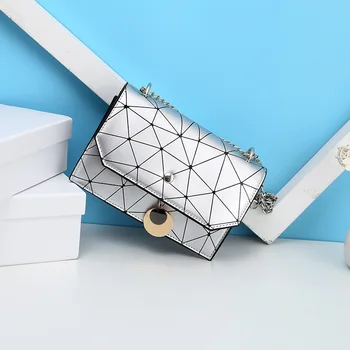 

Online Celebrity Bag Women's 2019 New Style Fashion Pattern Chain Small Black Bag INS Versatile Shoulder Pu Square Sling Bag