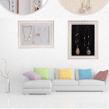 

Velvet Jewelry Box Display Stand Holder Organizer Rack for Earrings Necklace