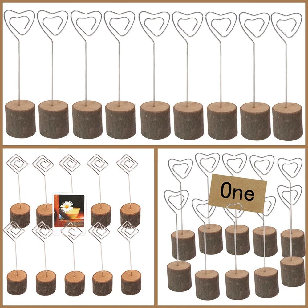 

Europe and the best-selling original ecological branch wedding menu seat holder photo wooden seat clip with wire business card