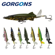 Gorgons 13cm 16g Artificial Crocodile Lure Topwater Fishing Lure Rotating Tail Floating Whopper Plopper Fishing Tackle