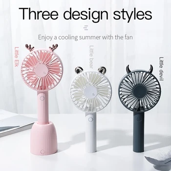 

Mini USB Fan Portable Handheld Ventiladors Rechargeable Built-in Battery 2000mAH 90° rotation Air Cooling Fan For Outdoor Home