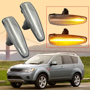 

1Pair Dynamic LED Side Marker Turn Signal Light For Mitsubishi Lancer Evolution Evo X Outlander Sport RVR ASX Mirage 2014+