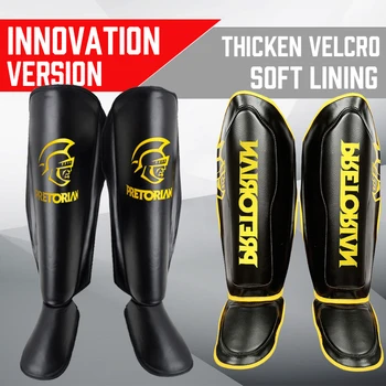 

Wholesale Top Brand PRETORIAN Muay thai kick boxing MMA Boxing shin guards instep pad Karate foot Protector shank leg protectors