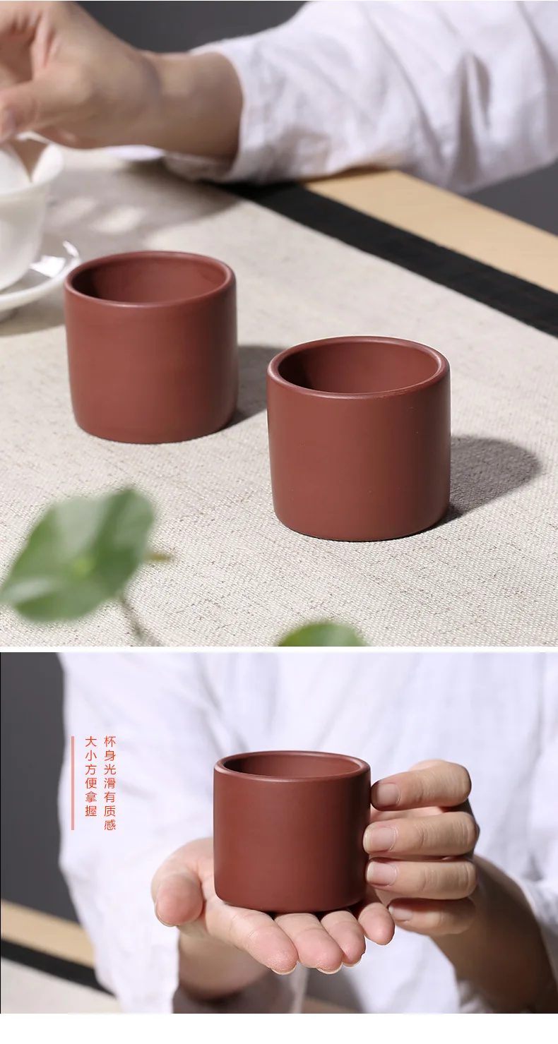 Manufacturers Direct Selling Purple Clay Small Cup Customizable Lettering Entirely Handmade for Making Master Cup Tea Set Gift B