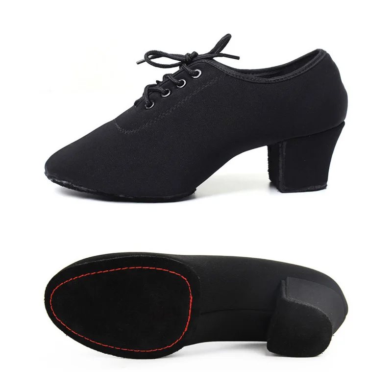SJdance latin dance training shoes practice indoor outdoor split straight sole canvas Rumba waltz ballroom dancesport  shoes